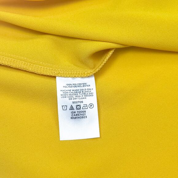 LOFT V-Neck Flutter Sleeve Blouse - XL Deep Yellow - Picture 7 of 7